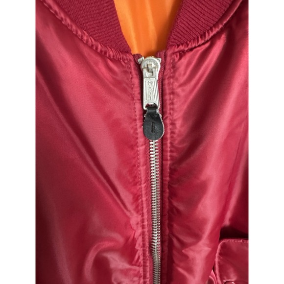 Rothco Elevated Reversible Bomber Jacket USAF Flyers Intermediate MA1 Medium Red - Picture 5 of 9